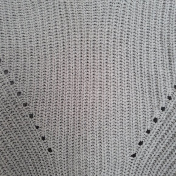 ECO by Design Women's Gray Soft Cable Knit Crop Sweater Size M - Picture 7 of 10